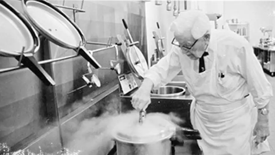 Colonel in kitchen